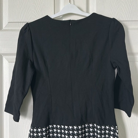 Homeyee Black/White Houndstooth Pattern Dress Size L (8) NWT - Picture 8 of 9